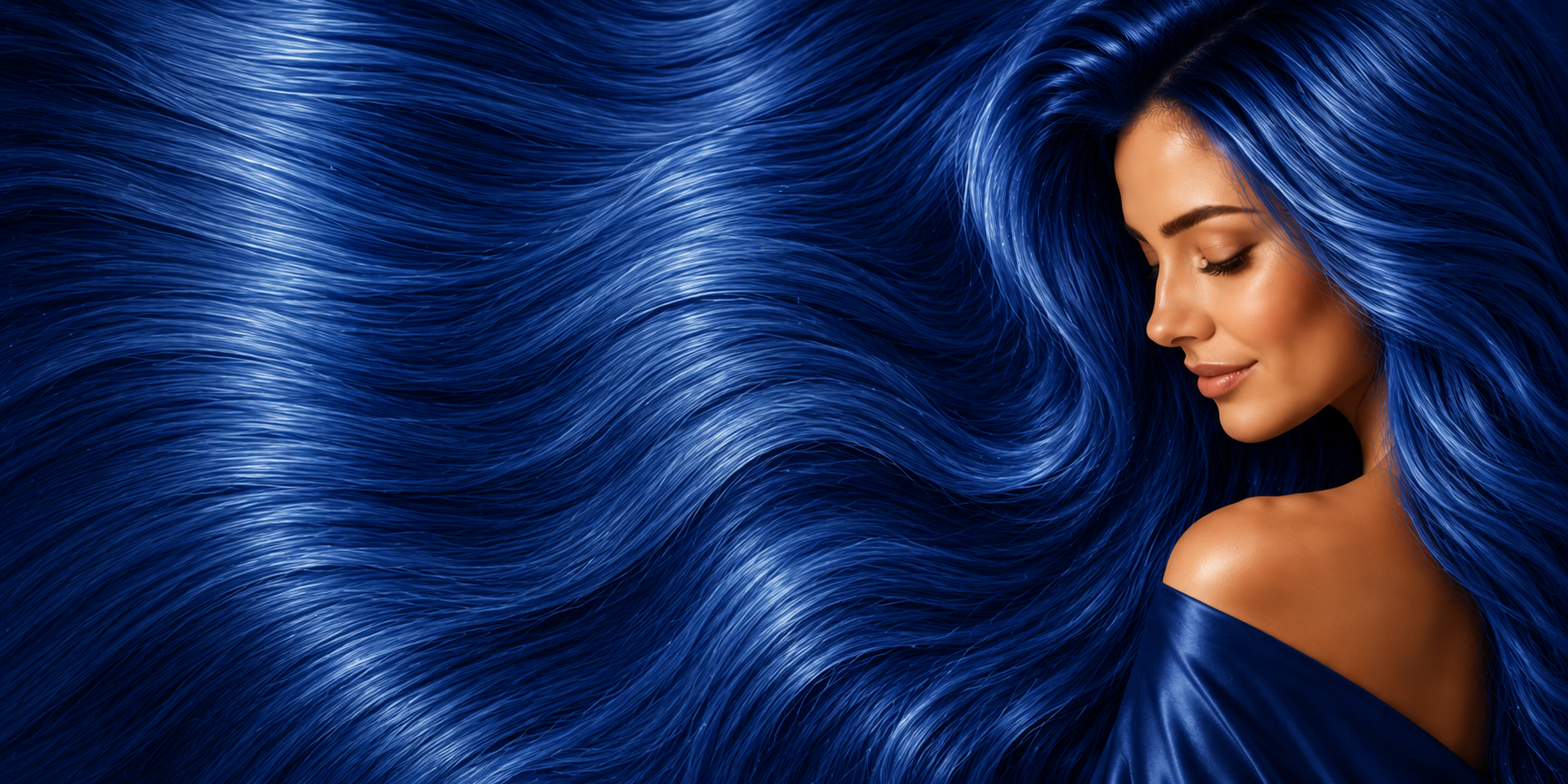 Blauw Invlecht haar