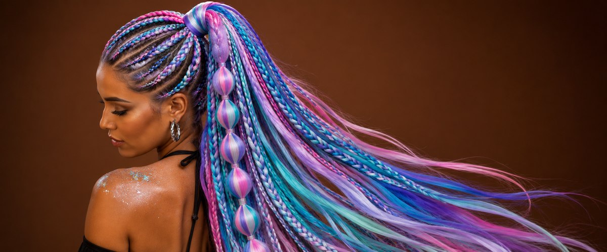 Kinderfeest en unicorn invlechthaar in pastelkleuren - De HaarBoetiek