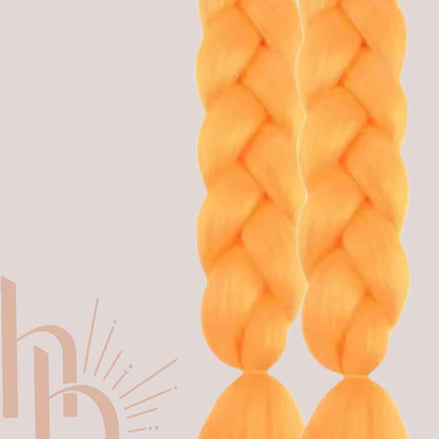 Oranje bundel invlecht haar - Duo set - De haarboetiek