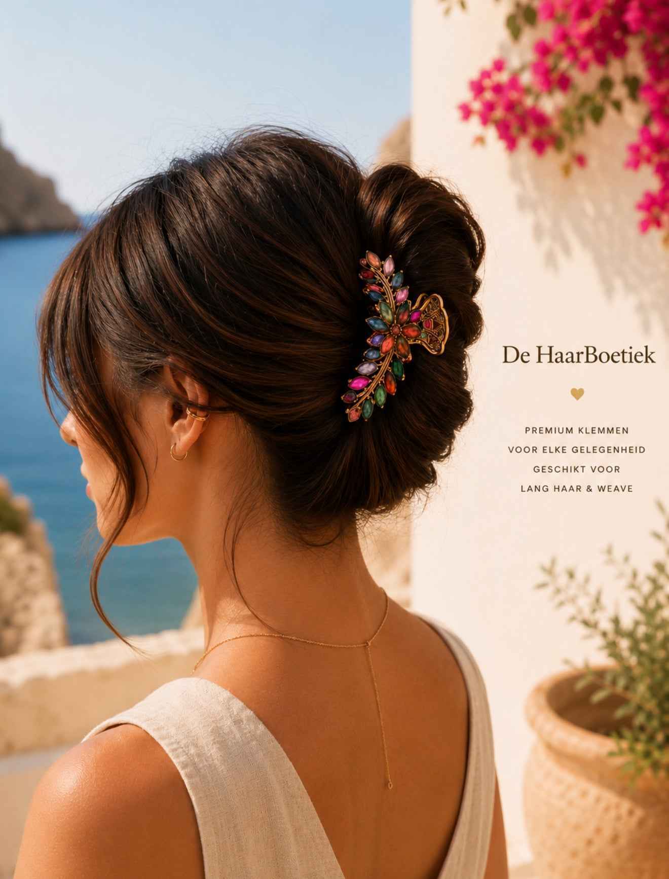 Summer strass regenboog haar clip