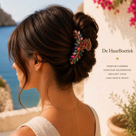 Summer strass regenboog haar clip kleurrijke haaraccessoire voor braids - De HaarBoetiek