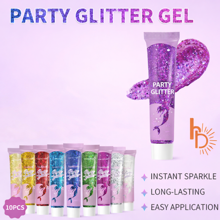 Premium glitter gel set voor haar en lichaam festival en feestlooks - De HaarBoetiek