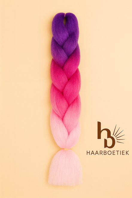 Invlecht haar roze - licht roze - paars