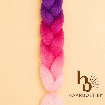 Invlecht haar roze-licht roze-paars - De HaarBoetiek