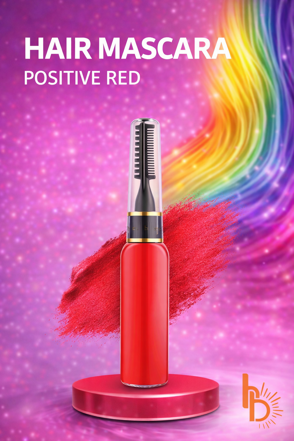 Haar mascara fel rood voor tijdelijke rode haarkleur carnaval en feestlooks - De HaarBoetiek