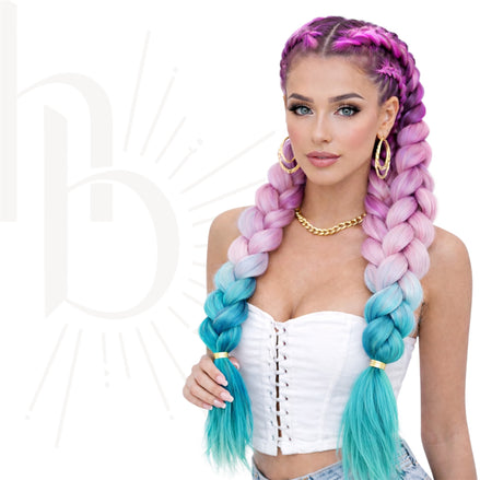 Invlecht haar mermaid roze - De HaarBoetiek