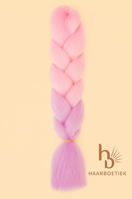 Invlecht haar roze - lila