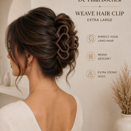 Weave haar clip brown hearts haaraccessoire voor haar en weave - De HaarBoetiek