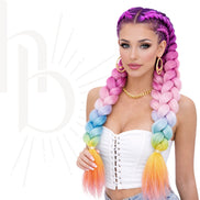 Bundel deal rainbow pride invlecht haar - De HaarBoetiek