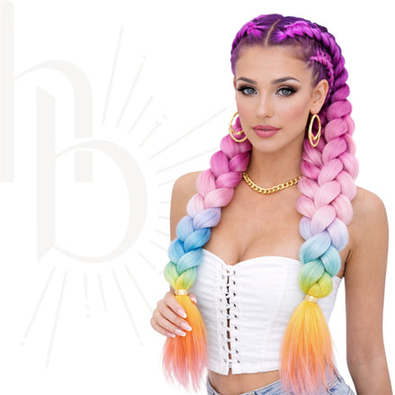 Bundel deal rainbow pride invlecht haar - De HaarBoetiek