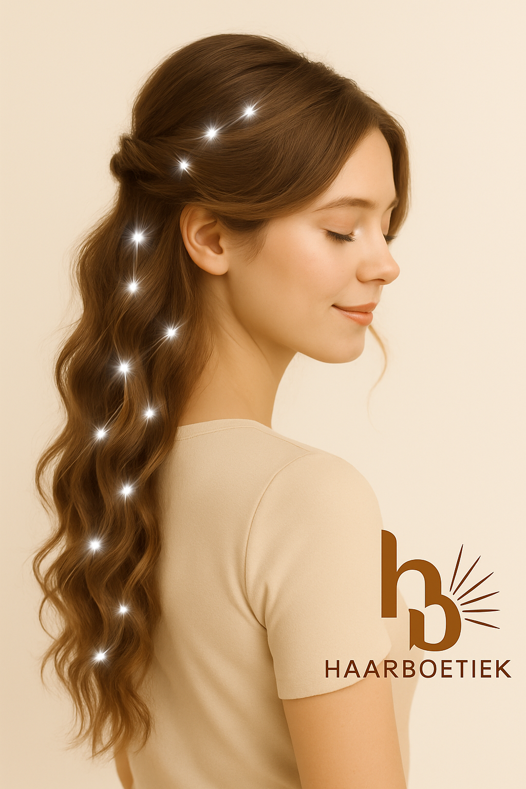 Haar lichtjes zilver - Flexibele LED haar lichtjes