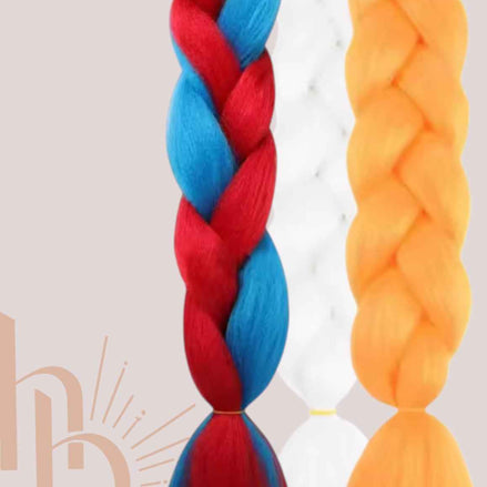 Koningsdag invlecht haar mix rood - wit blauw - oranje
