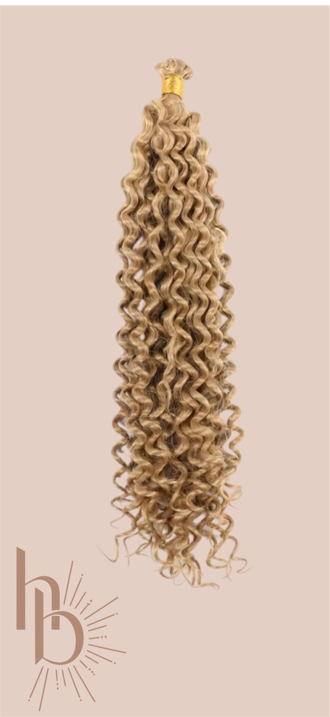 Afro curls invlecht haar donker blond - De HaarBoetiek