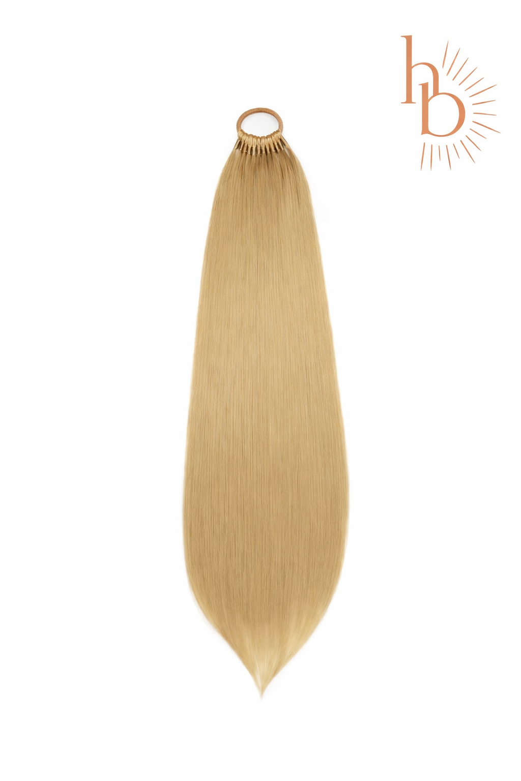 Premium ponytail blond 60cm gevlochten paardenstaart op elastiek - De HaarBoetiek