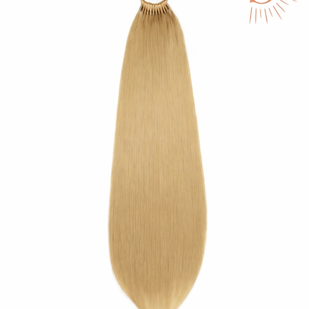 Premium ponytail blond 60cm gevlochten paardenstaart op elastiek - De HaarBoetiek