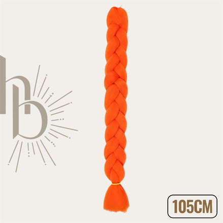 Invlecht haar oranje 105cm - De HaarBoetiek