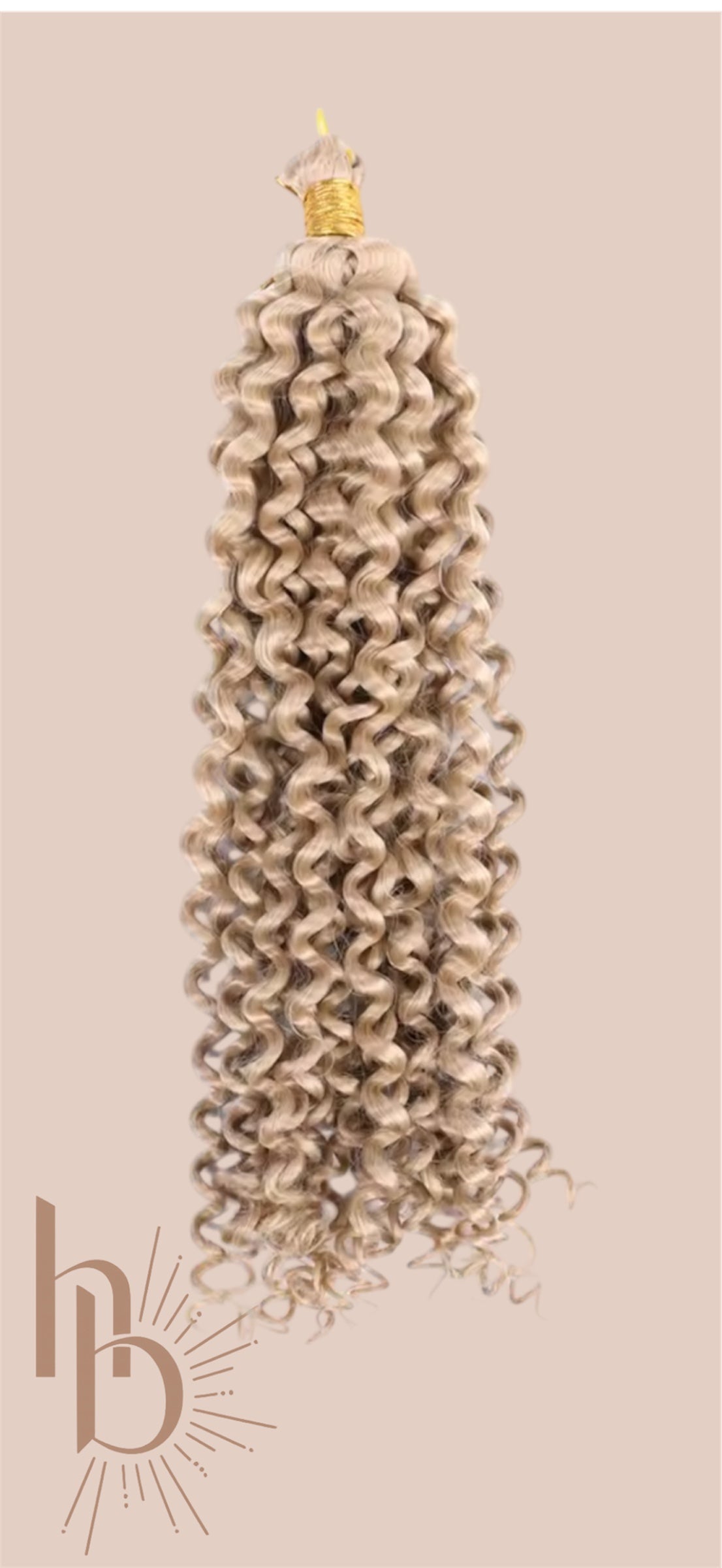 Afro curls invlecht haar blond - De HaarBoetiek