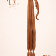 XL premium vlechtstaart licht bruin 80cm braid ponytail - De HaarBoetiek