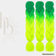 Bundel deal invlecht haar neon groen geel – foto 2 - De HaarBoetiek