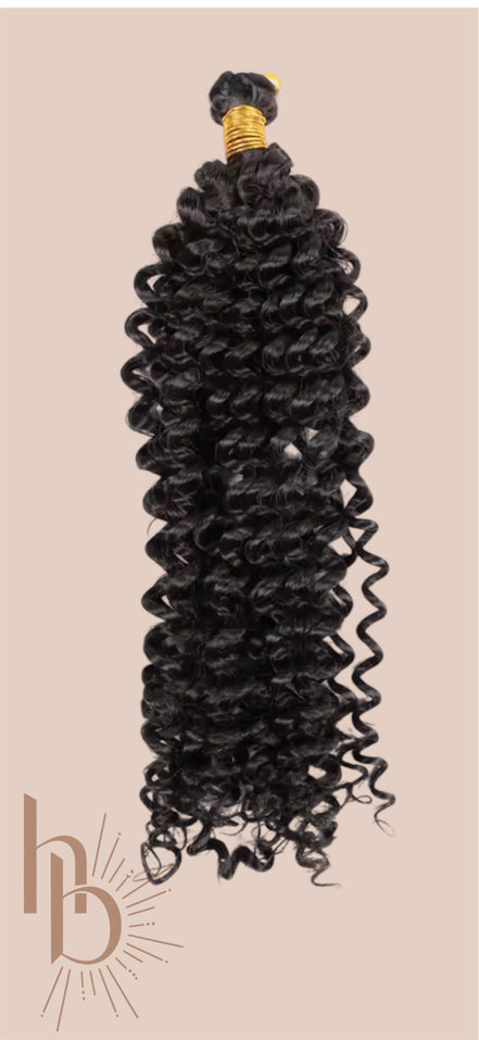 Afro curls donker bruin invlecht haar | De haarboetiek Zeeland