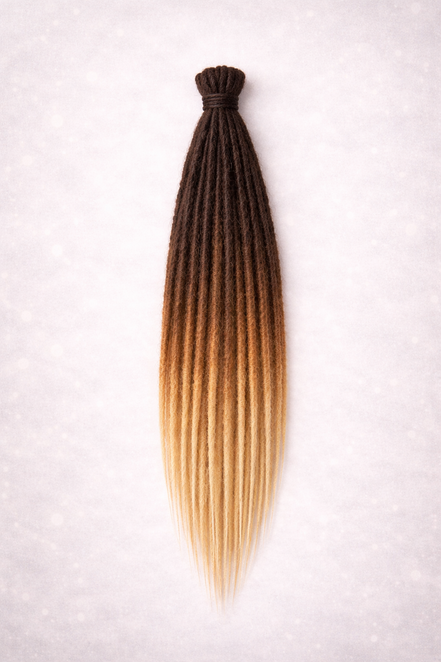 Premium dreadlock set ombre bruin - blond - De haarboetiek