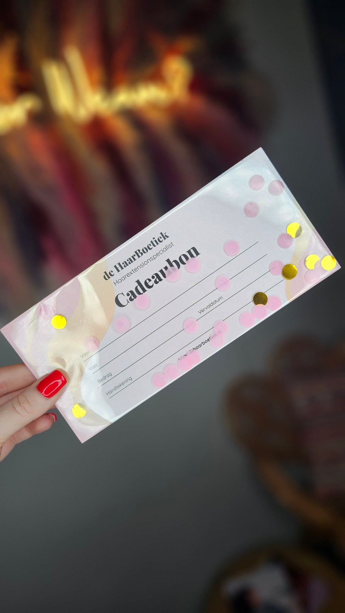 Kadobon €100 | Bestel vóór 12:00, morgen stralen! | De haarboetiek.nl