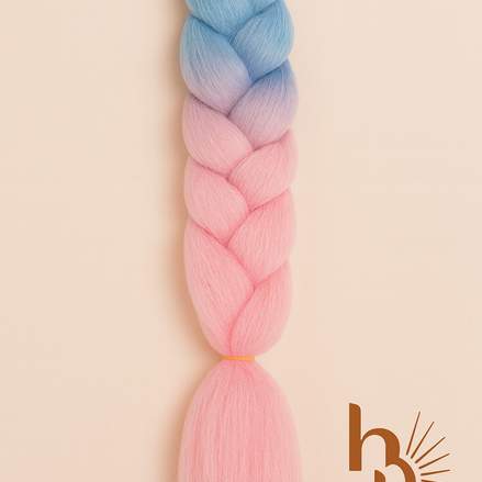 Invlecht haar blauw-roze - De HaarBoetiek
