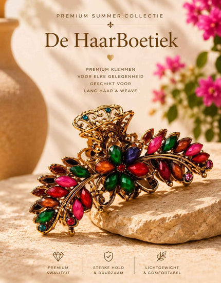 Summer strass regenboog haar clip