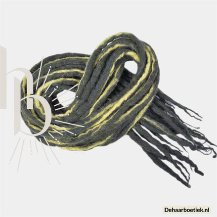 Dreadlocks geel - grijs - 50 CM | De haarboetiek uw dreadlock shop