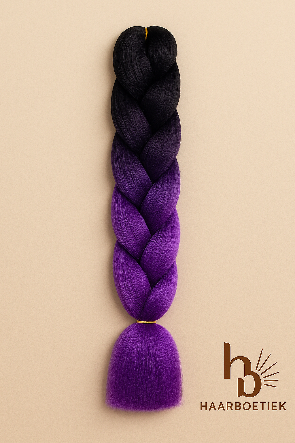 Invlecht haar paars - zwart | De haarboetiek