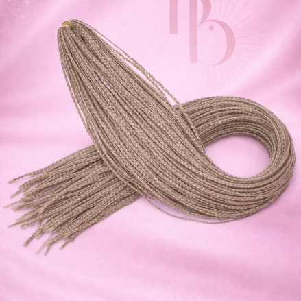 Premium invlecht haar braid grijs - blond - De haarboetiek