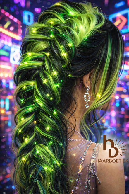Invlecht haar groen - zwart | De haarboetiek