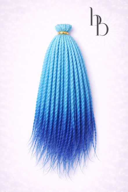Premium dreadlocks set twist - blauw - De haarboetiek