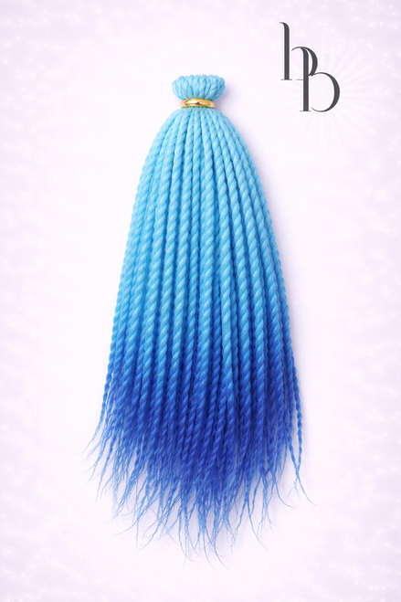 Premium dreadlocks set twist - blauw - De haarboetiek