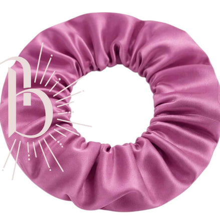 Srunchie paars - roze - satijn | XL