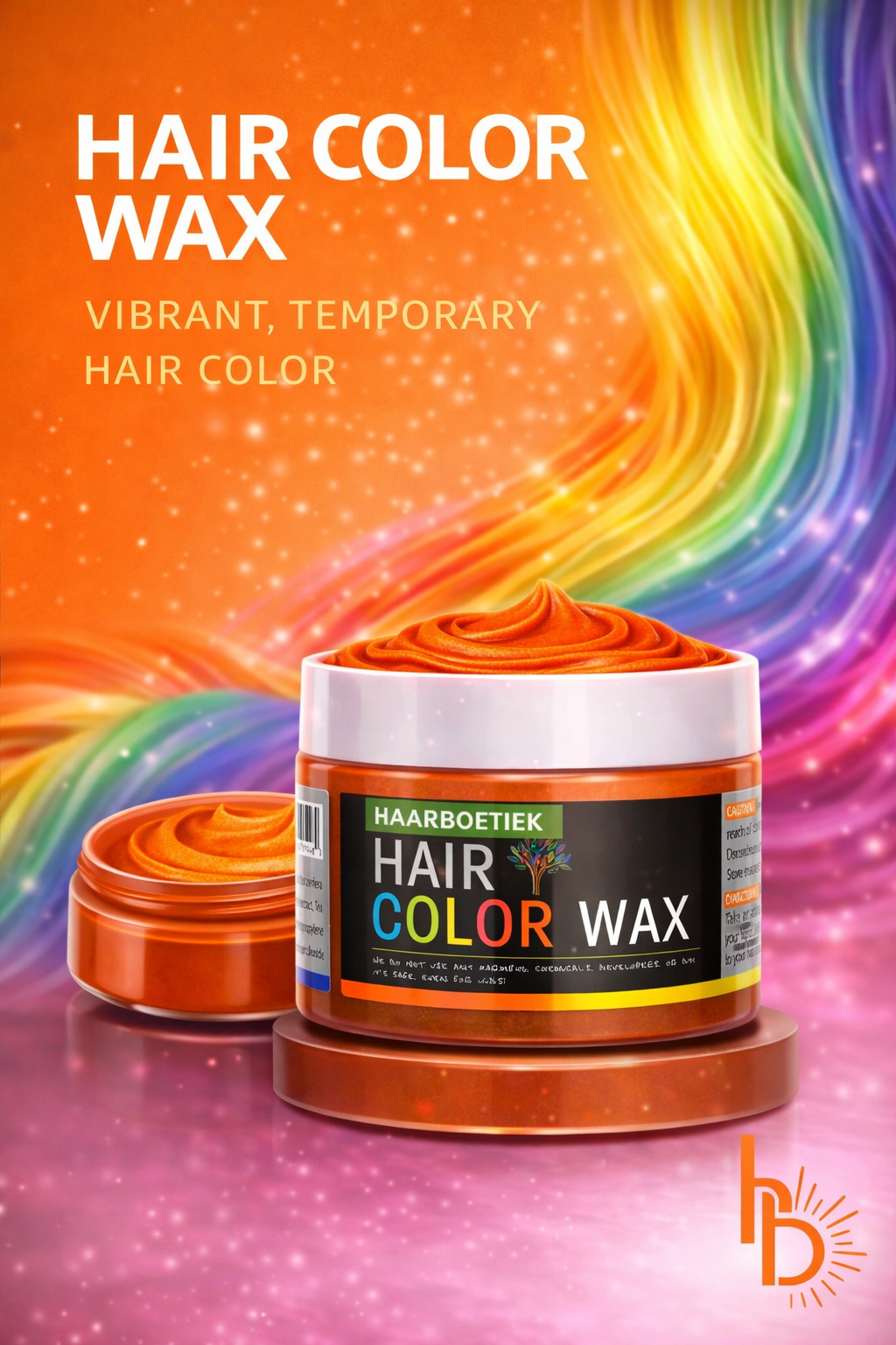 Haar wax oranje voor tijdelijke oranje haarkleur en styling carnaval - De HaarBoetiek