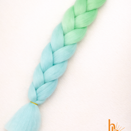 Premium invlecht haar mint-licht blauw - De HaarBoetiek