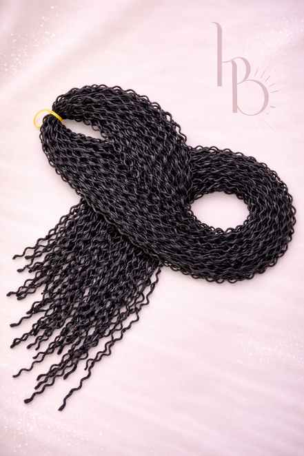 Invlecht haar wave krullend zwart 