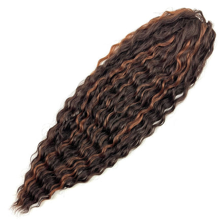 Krullende Ponytail Becky 60 cm – Bruin-koper gemengd (F4/30) – De HaarBoetiek