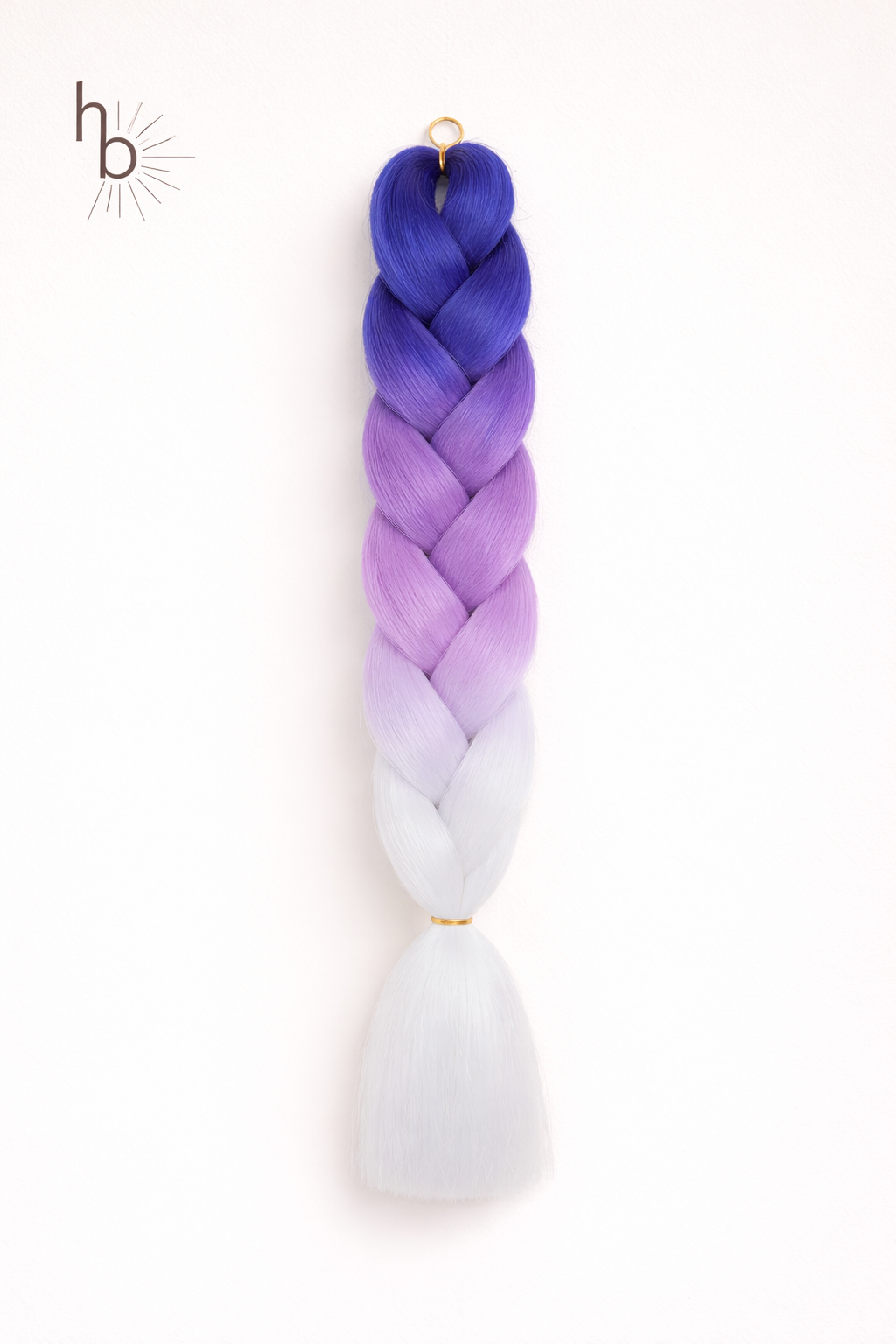 premium invlecht haar blauw - lila - wit | de haarboetiek