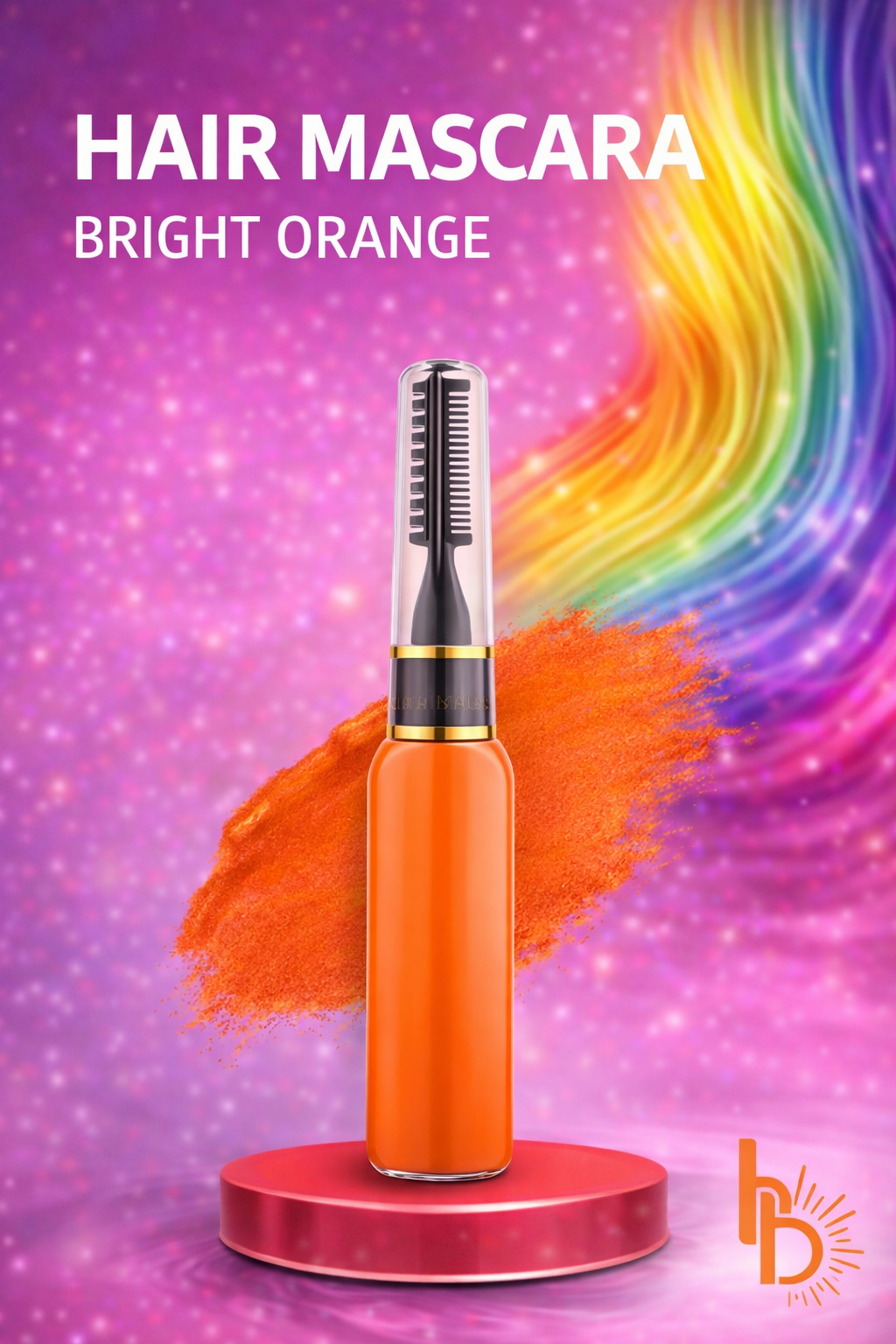Haar mascara oranje voor tijdelijke haarkleur carnaval en festivals - De HaarBoetiek