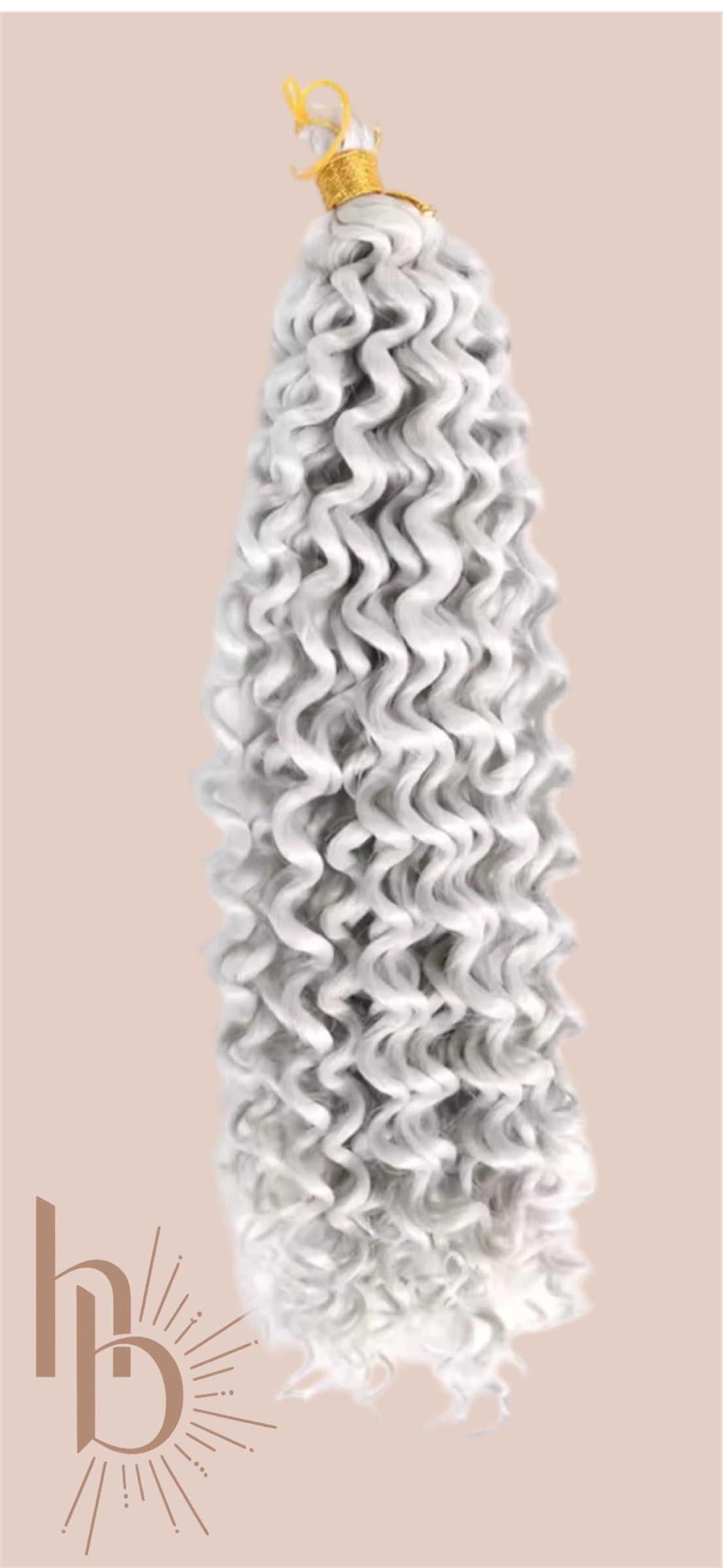 Afro curls invlecht haar licht grijs - De HaarBoetiek