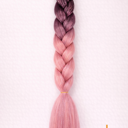 Premium invlecht haar donker roze-oud roze shine - De HaarBoetiek