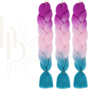 Bundel deal invlecht haar mermaid roze – foto 2 - De HaarBoetiek