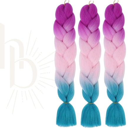 Bundel deal mermaid roze 3x invlecht haar | De haarboetiek