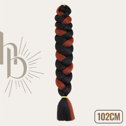 Invlecht haar ultra long mix bordeaux-zwart - De HaarBoetiek