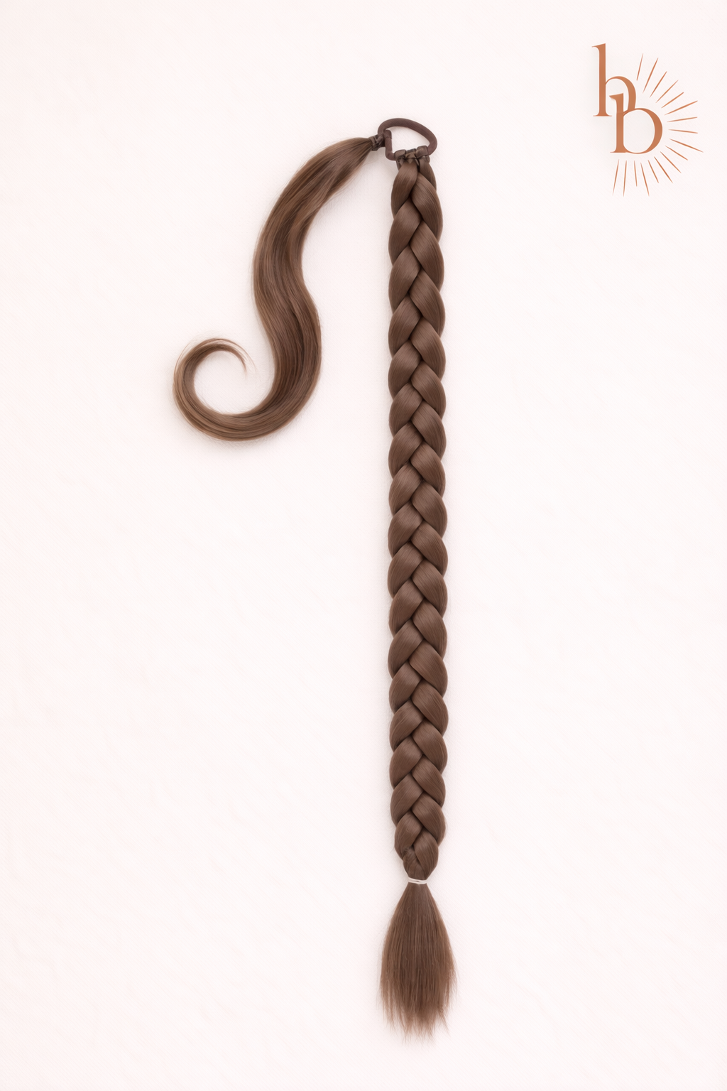 Premium vlechtstaart 70cm braid ponytail op elastiek - De HaarBoetiek