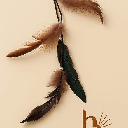 All feather clip-in bruin en zwart