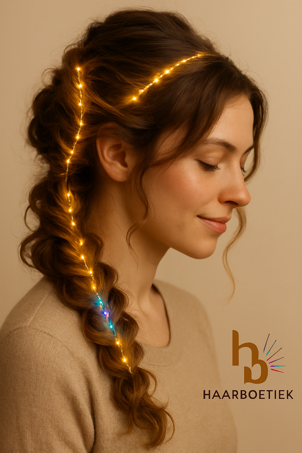 Haar lichtjes regenboog | Flexibele haar LED lichtjes