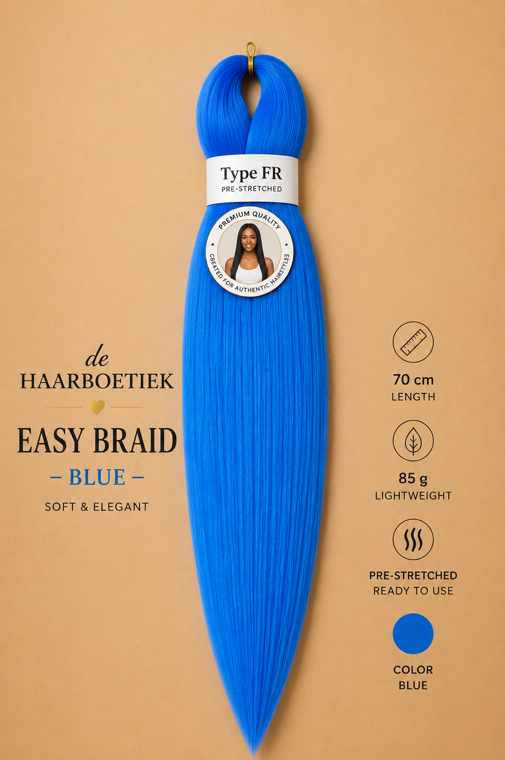 Easy braid fel blauw